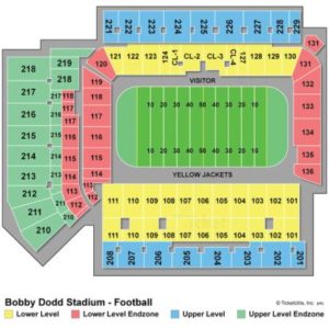 Bobby Dodd Stadium Seating Chart | Bobby Dodd Stadium | Atlanta, Georgia