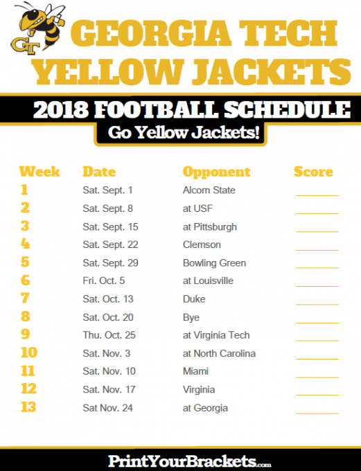 Georgia Tech Yellow Jackets vs. Virginia Cavaliers Tickets ...